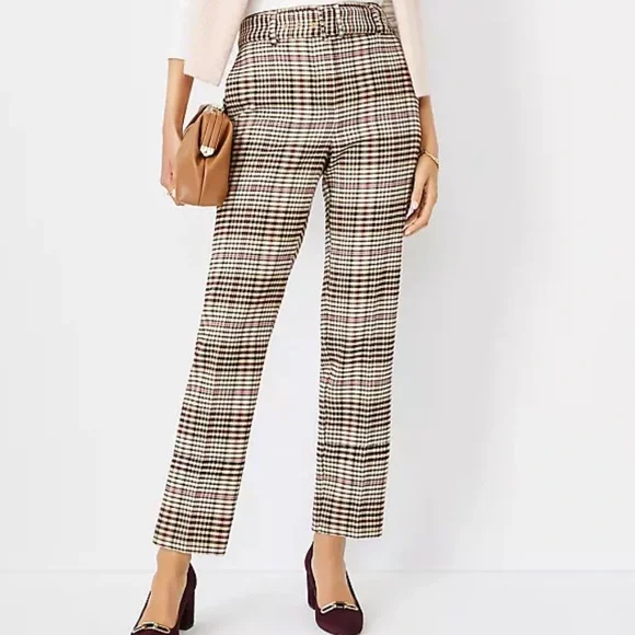 Ann Taylor Belted Taper Pant in Houndstooth / Plaid Size 2 - Picture 11 of 11
